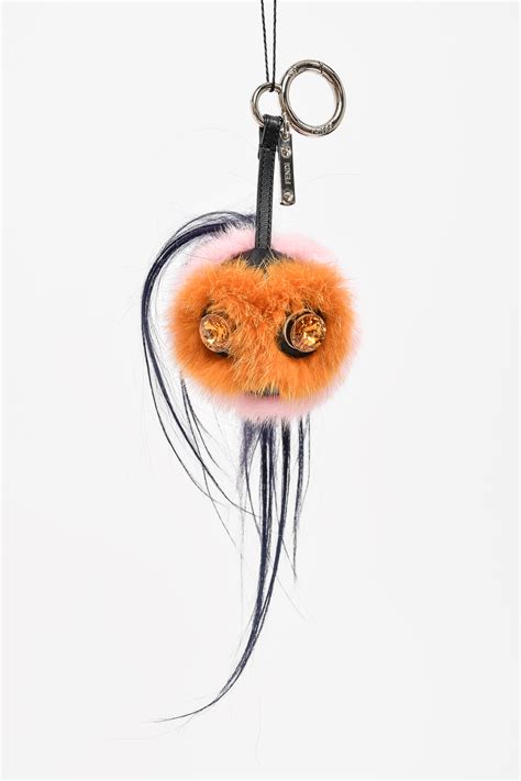 fendi puff ball keychain price|fendi key rings for men.